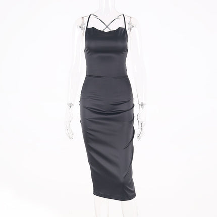 Satin Suspender Dress