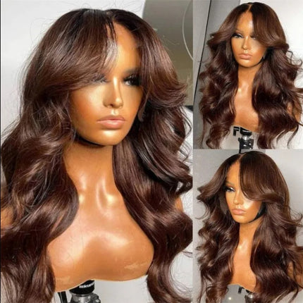 Pre-glue  Wavy Lacet Lace 100%Human Hair Wig