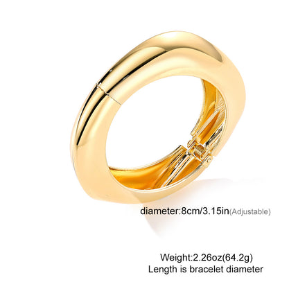 Women's Metal Glossy Surface Bracelet