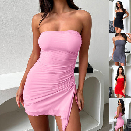 Y2K Tube-top Split Dress Summer